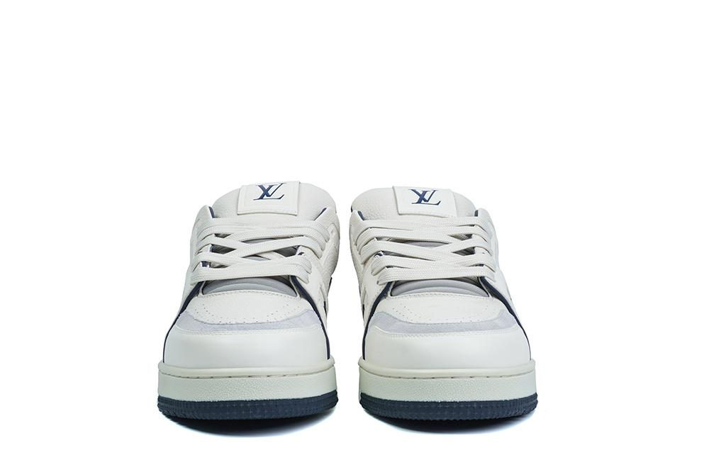 PK god Louis Vuitton LV Trainer #54 Signature Marine White retail materials ready to ship